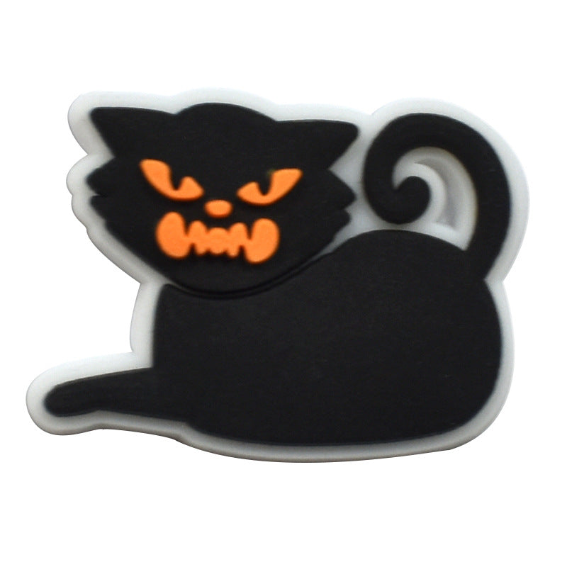 Random 100pcs Halloween Thanksgiving PVC Soft Rubber Shoe Buckle Decoration ACC-SC-RYY066
