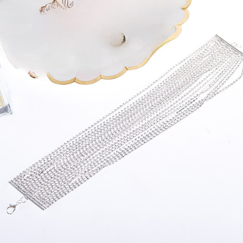 Wholesale Vintage Simple Diamond Multi-layer Necklace