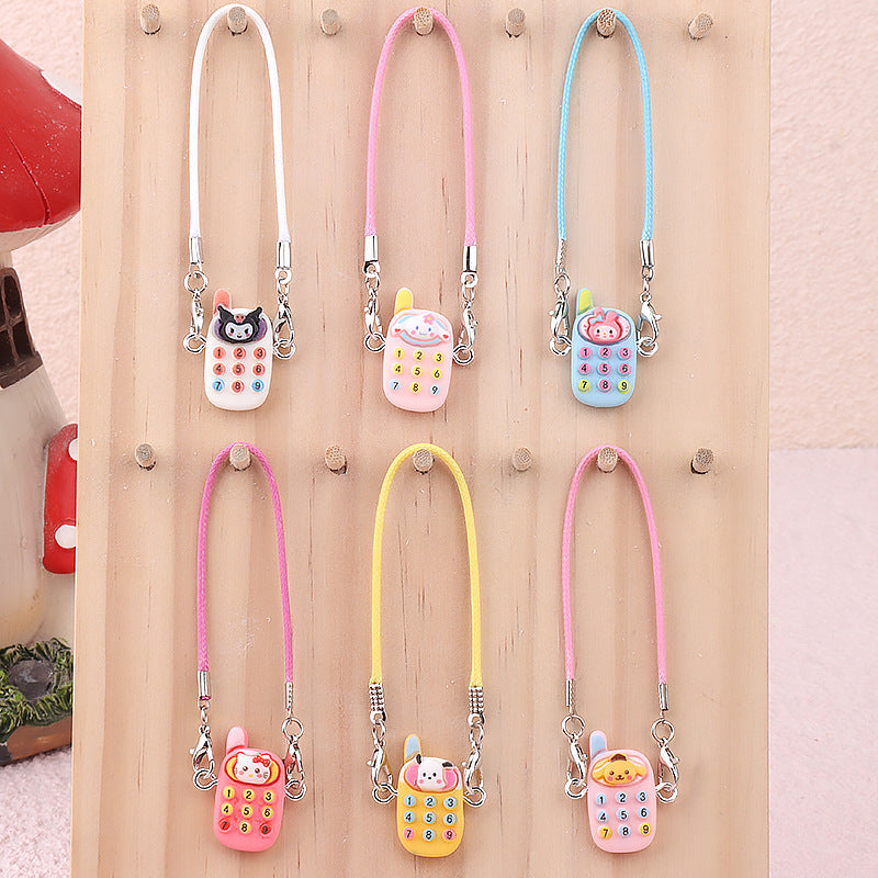 Wholesale Cute cartoon mini push-button phone doll accessories