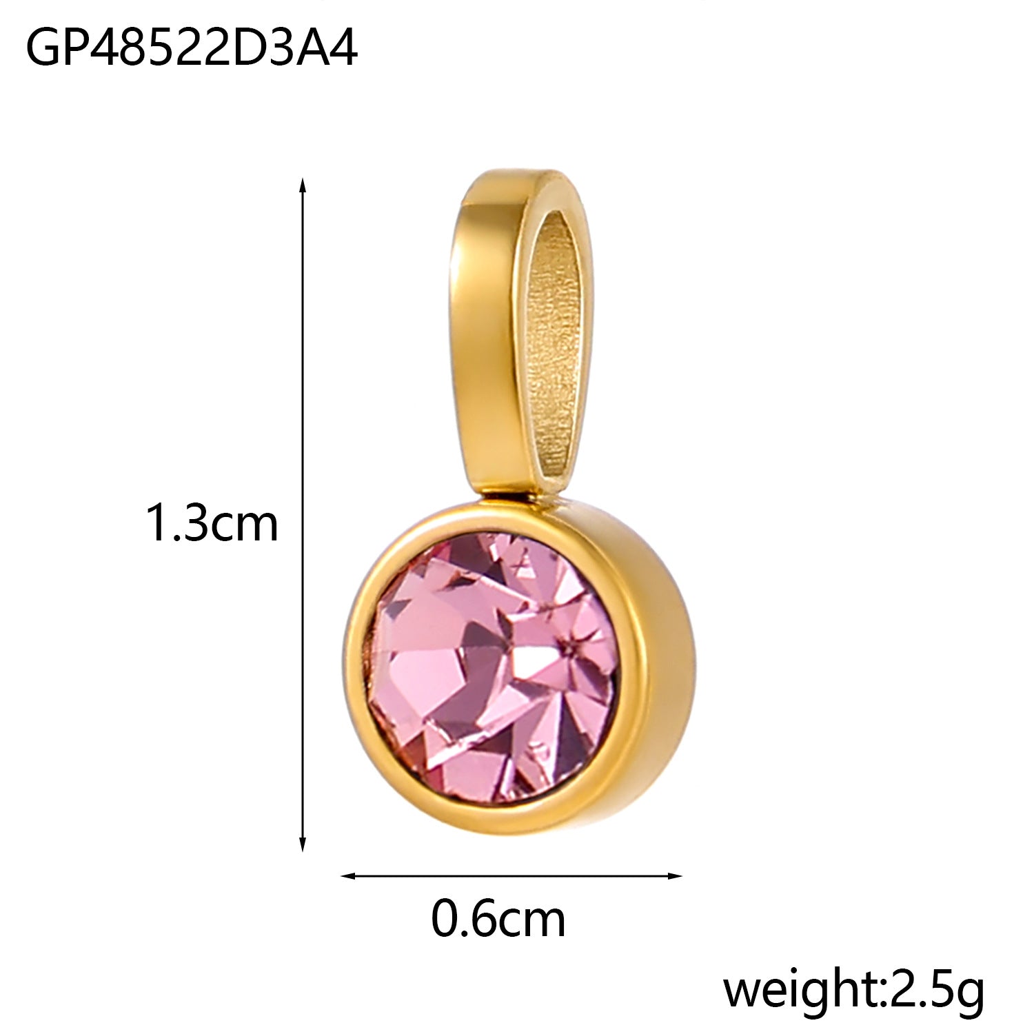 Wholesale Stainless steel birthday stone letter pendant