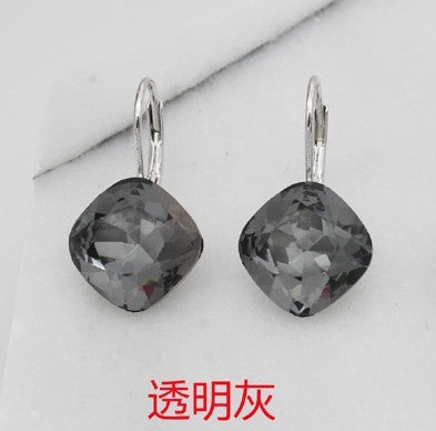 Wholesale magic cube colorful crystal earrings