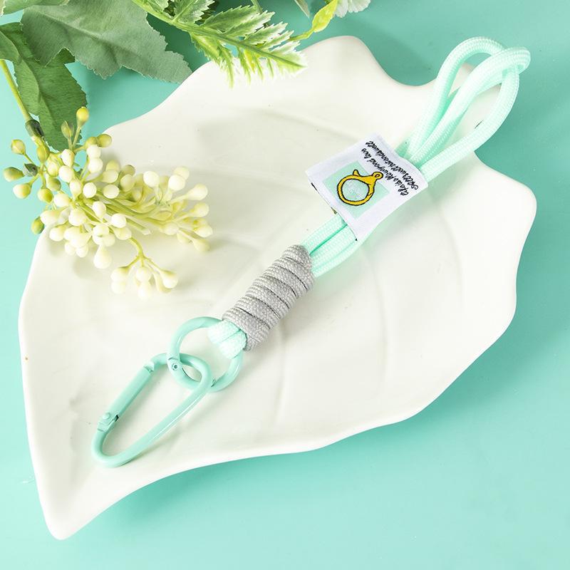 Wholesale Color matching lanyard nylon braided rope keychain