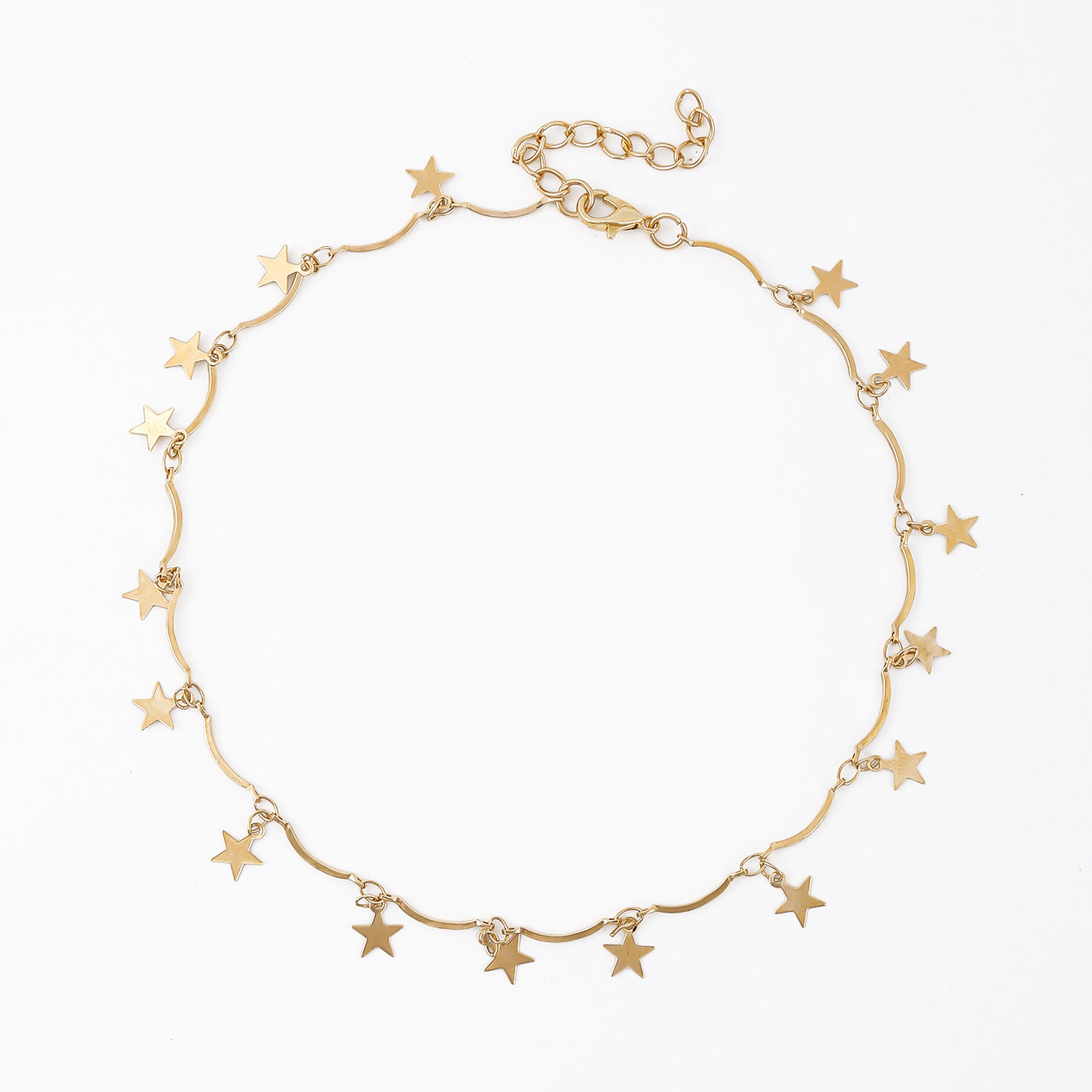 Wholesale Trendy Star Tassel Necklace For Women Alloy Gold Clavicle Chain Fashion Jewelry Accessory
