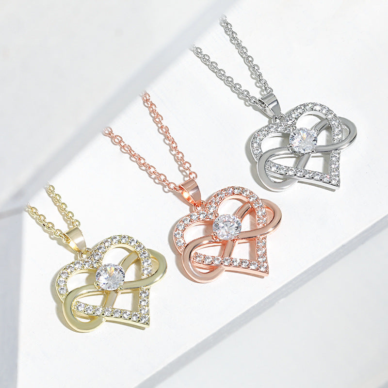 Wholesale Infinity Symbol 8 Heart Sweater Chain