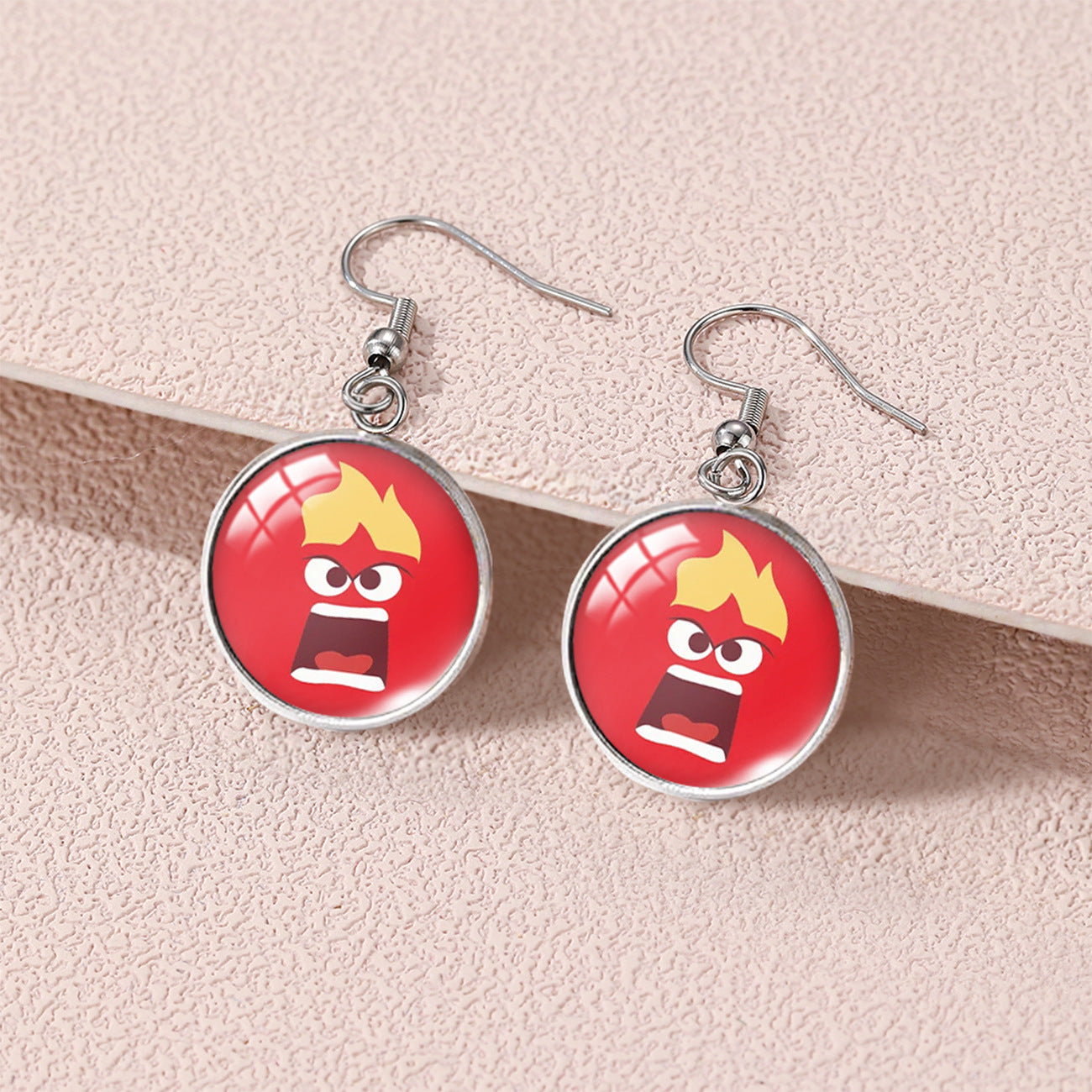 Wholesale Cartoon Cute Round Stainless Steel Earrings ACC-ES-XiangLian010