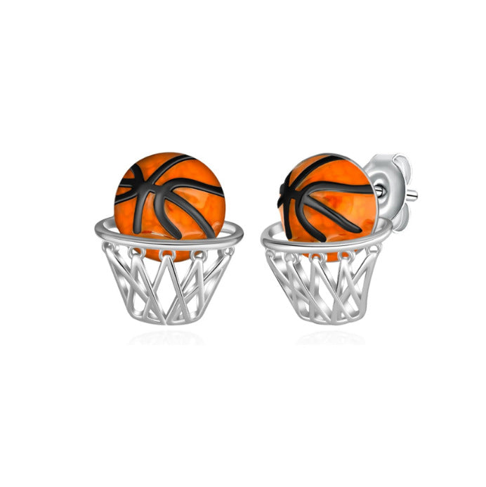 Wholesale  creative basketball earrings