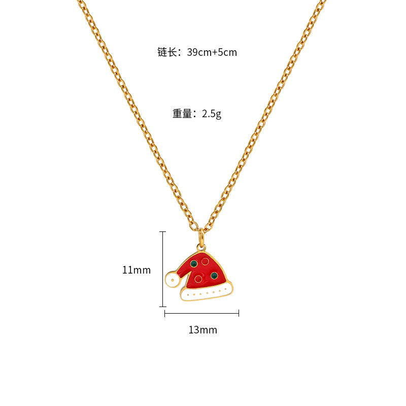 Wholesale Christmas  non-fading temperament stainless steel  necklace