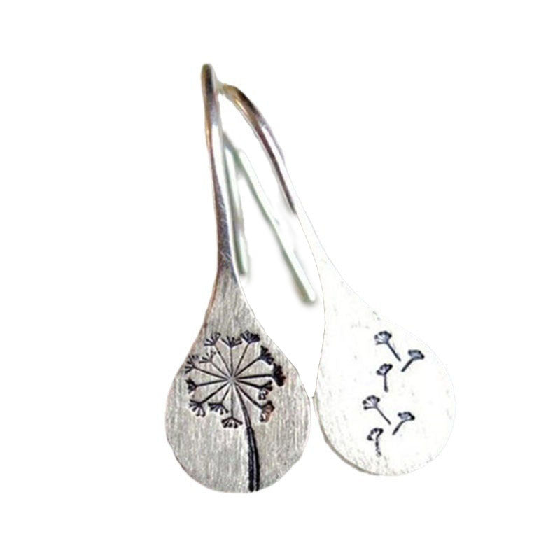 Wholesale  carving dandelion earrings  retro  ladies earrings