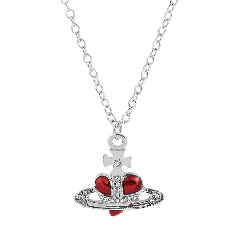 Wholesale Love Rhinestone Necklace Personalized Versatile Flash Diamond Necklace
