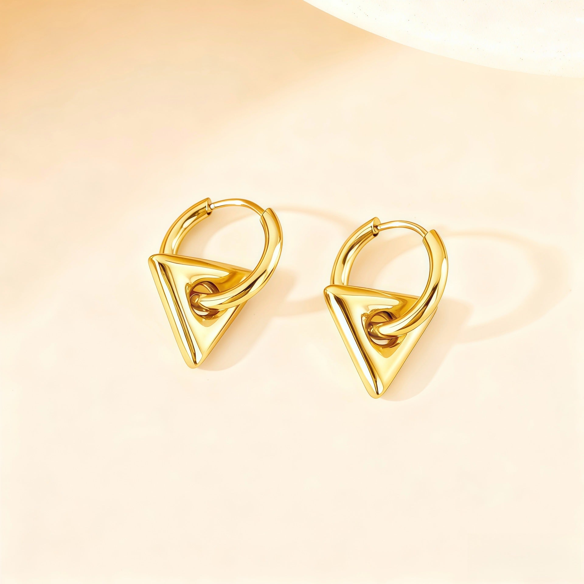Wholesale Love Elegant Earrings Ear Buckle Titanium Steel Star Moon Geometric Earrings Light Luxury Earrings