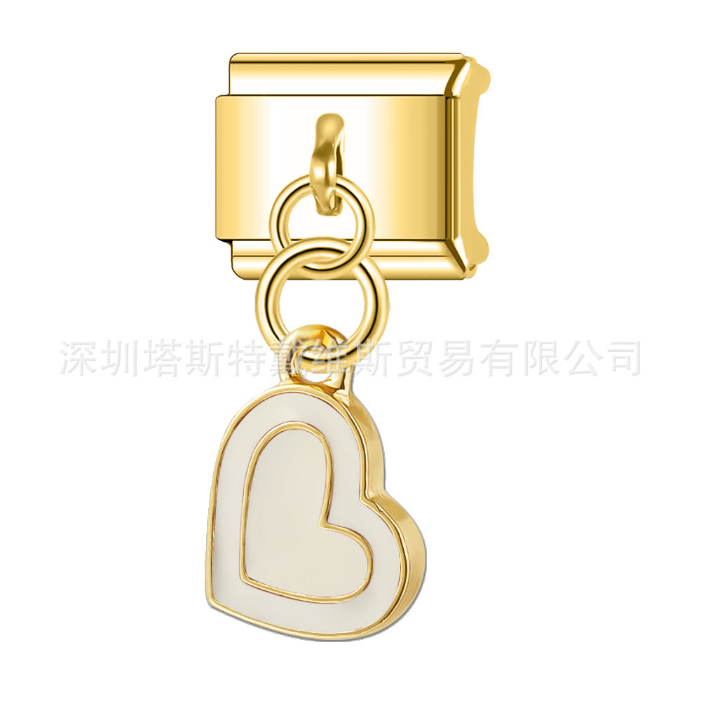 Wholesale Heart-Shaped 9mm Alloy Electroplated Pendant – DIY Bracelet Charm,  Boutique Resale Jewelry Accessory