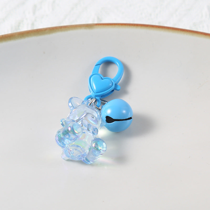 Wholesale Acrylic Teddy Bear Keychains, Bell Pendants ACC-KC-HuiMei011