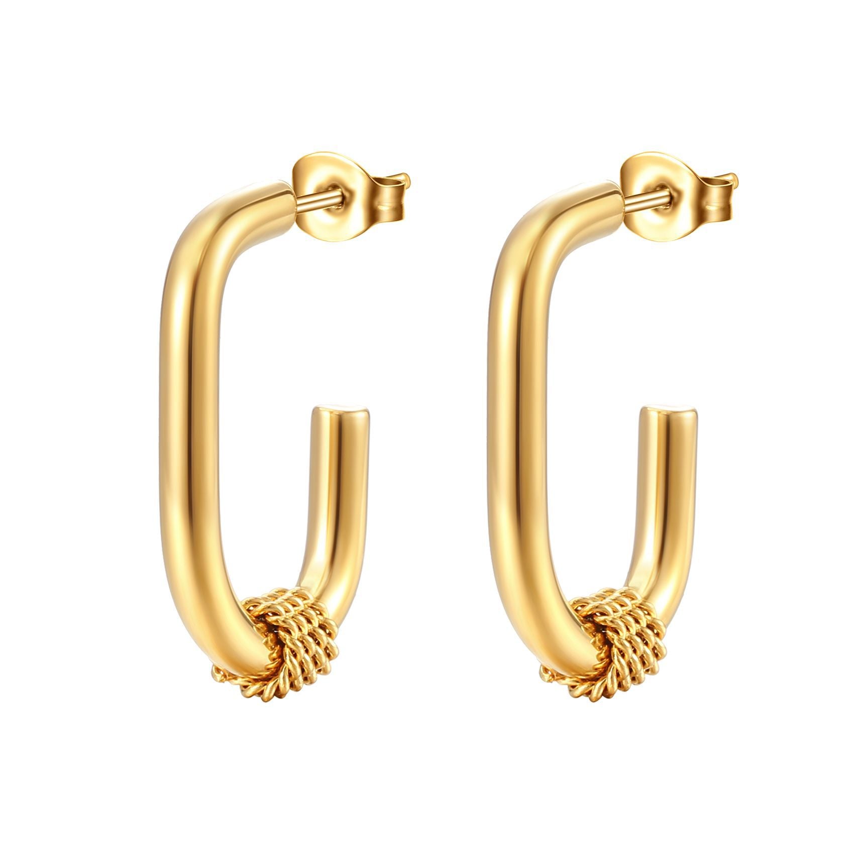 Wholesale Simple Stainless Steel C Shape Earrings ACC-ES-MuShan042