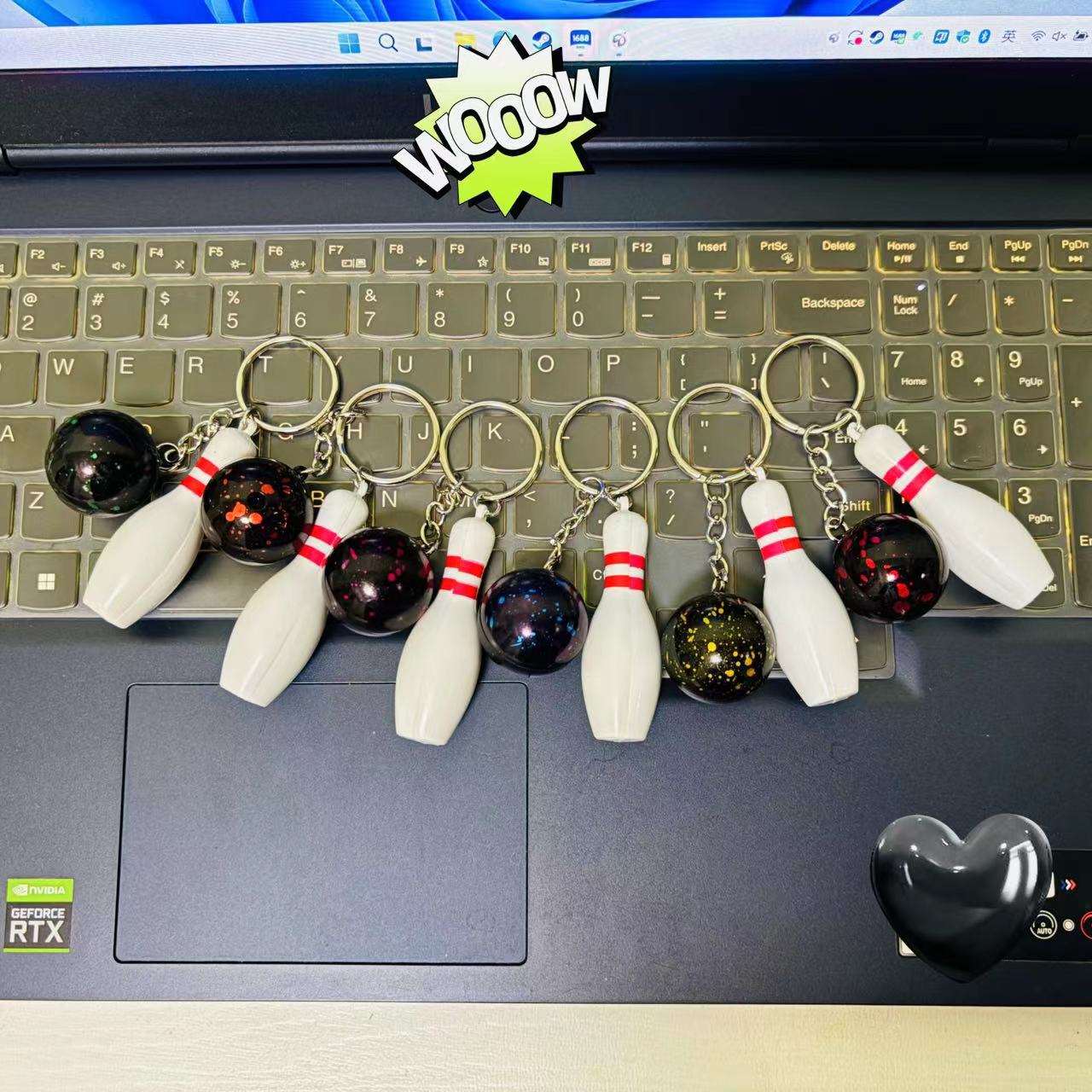 Wholesale Miniature Bowling Keychain