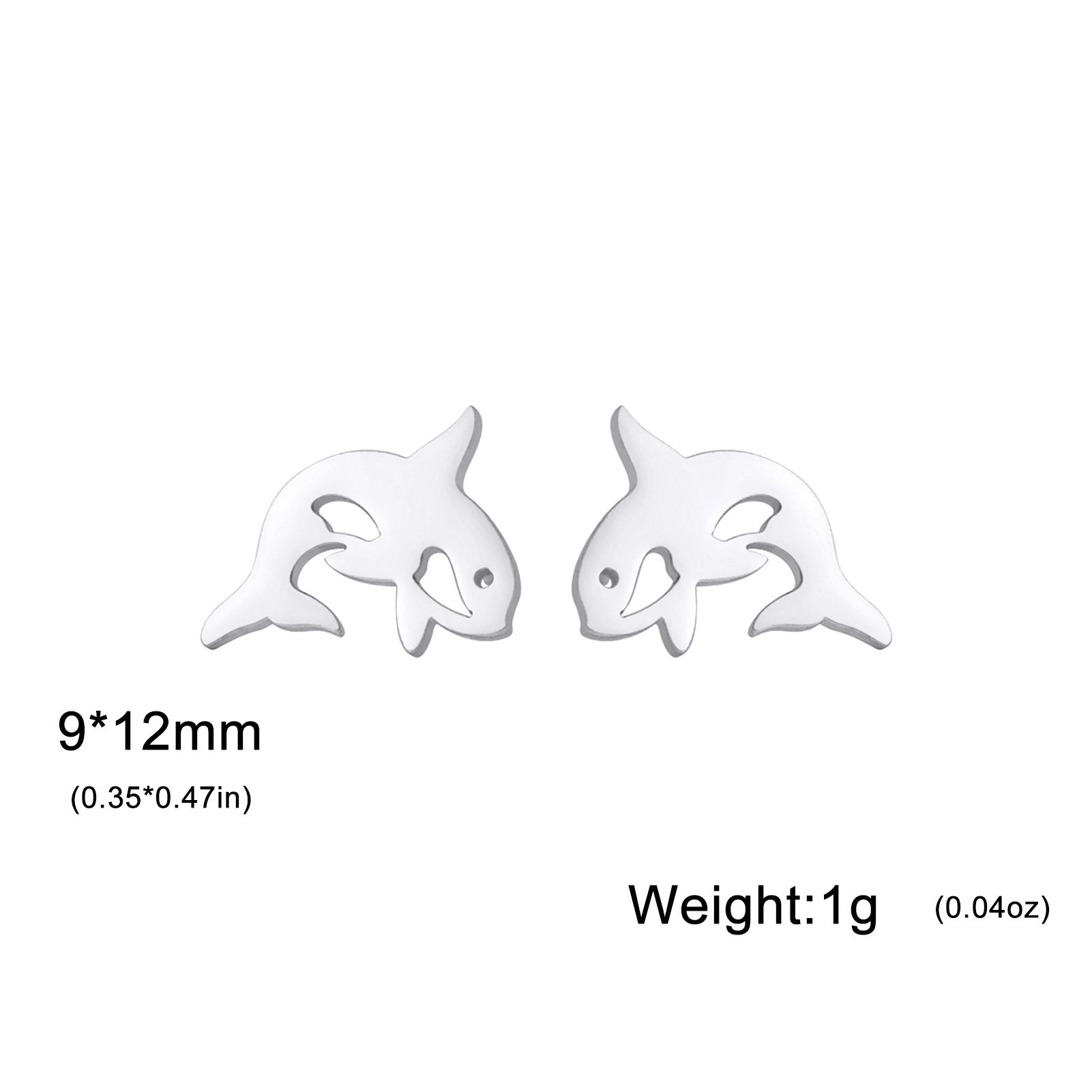 Wholesale Cute Whale Earrings Stainless Steel Ocean Animal Jewelry for Women Birthday Gift Fashion Accessory