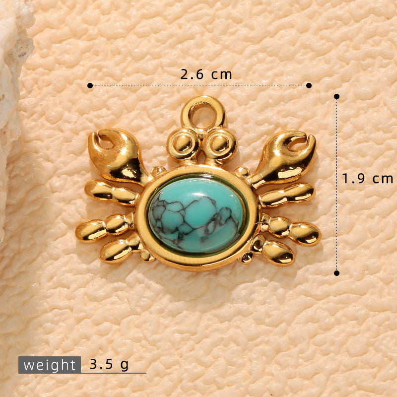 Wholesale Stainless Steel Ocean Series Crab Necklace Pendant