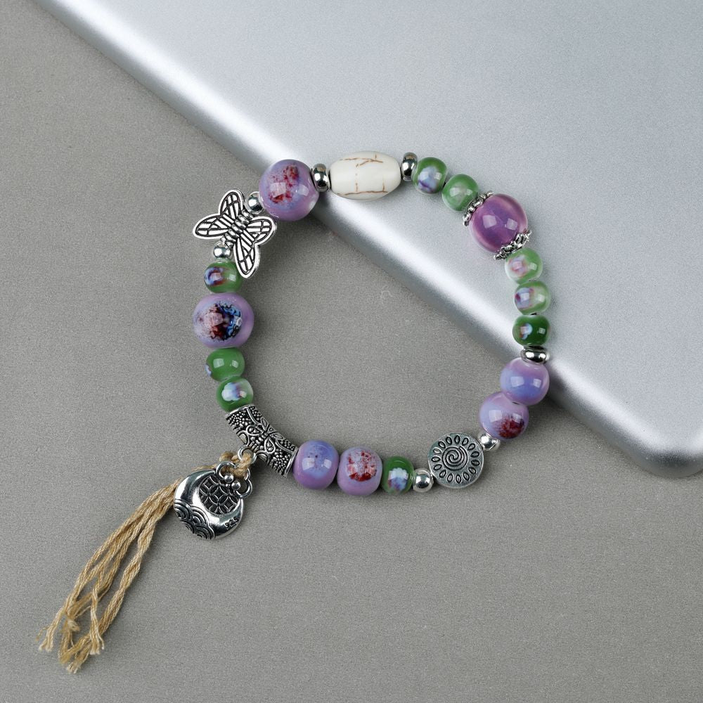 Wholesale Ceramic Bone Porcelain Bead Bracelet ACC-BT-YXH005