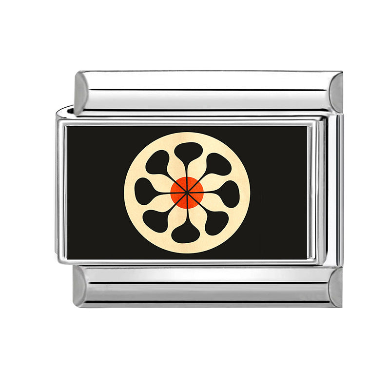 Wholesale 9mm Italian Charm Starter Bracelets DIY square Single Section Creative Stainless Steel Composable Bracelet