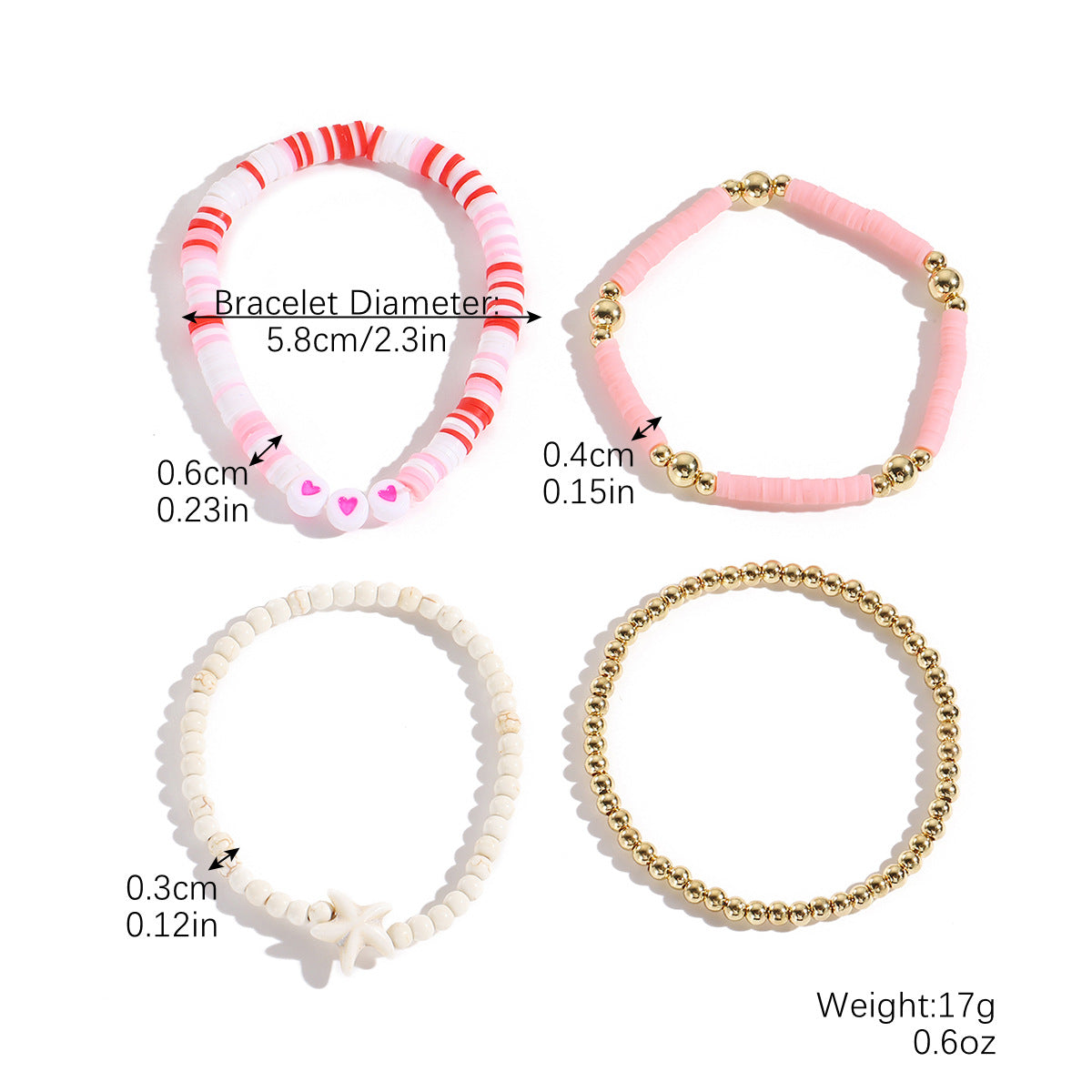 Wholesale  Bohemian Letter Beaded Suit Soft Ceramic Bracelet