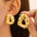Wholesale Titanium steel pleated geometric  irregular round square lovely earrings