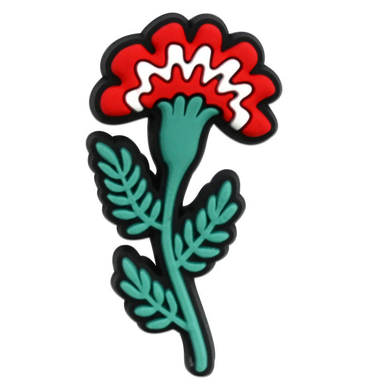 Wholesale Random 100pcs Day of The Dead PVC Soft Rubber Shoe Buckle Decoration ACC-SC-RYY075