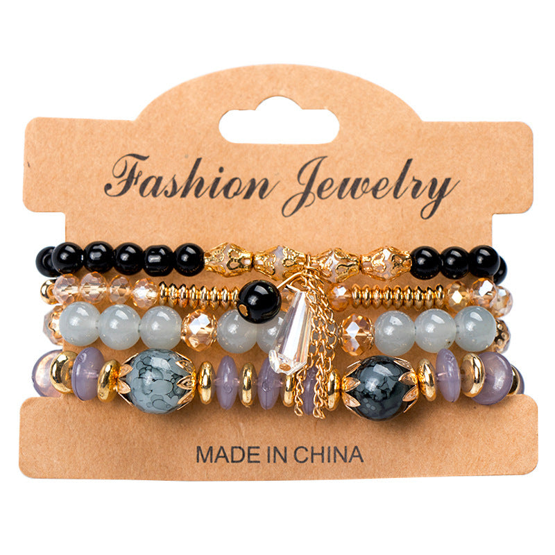 Wholesale Bohemian Multi-layer Crystal Temperament Bracelet ACC-BT-NaiHong016