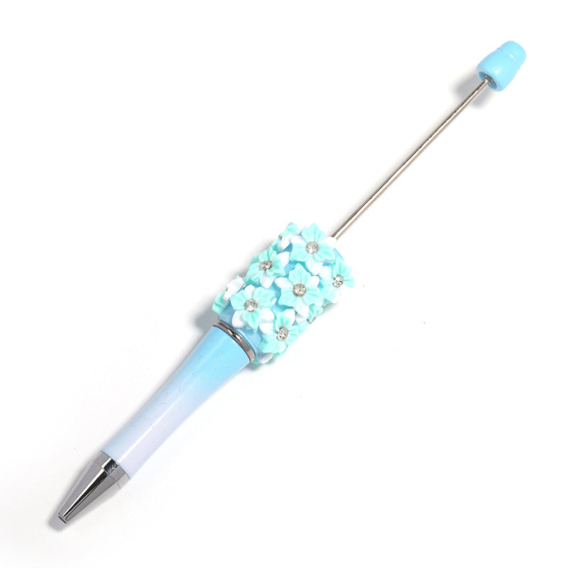 Wholesale 10pcs Beadable Pens Camellia Resin Rose Plastic DIY Beaded Pens ACC-PN-BLG004