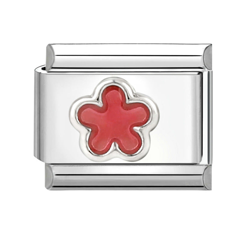 Wholesale Italian Charm Bracelet 9mm DIY Splicing Creative Pattern Titanium Steel Composable Bracelet