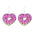 Wholesale  wooden Valentine's Day earrings  lips pink love xoxo letter earrings
