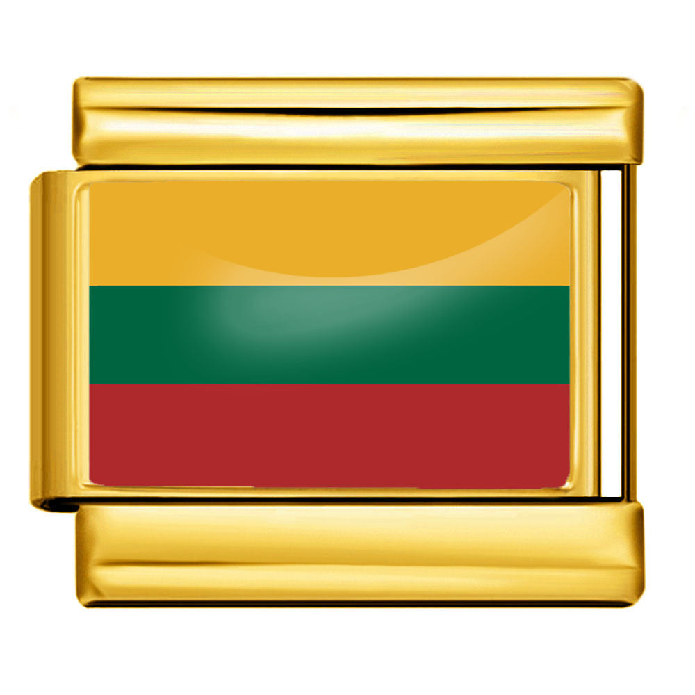 Wholesale Golden World Flag Photo Epoxy Italian Module Bracelet DIY Stainless Steel Elastic Strap Chain Bracelet