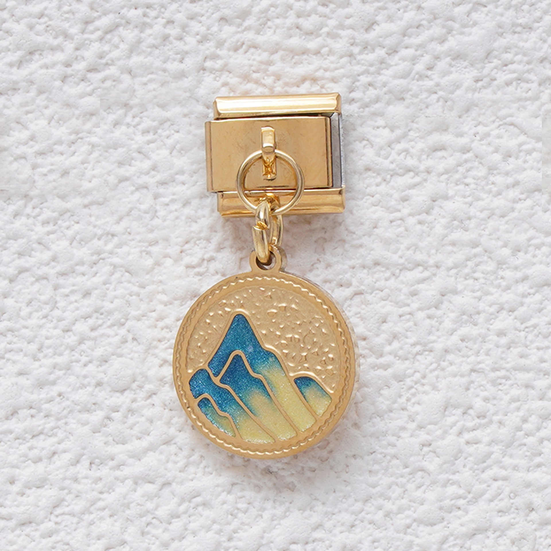 Wholesale Italian Charm Bracelet 9mm DIY Splicing Blue Eye Pendant Stainless Steel Composable Bracelet