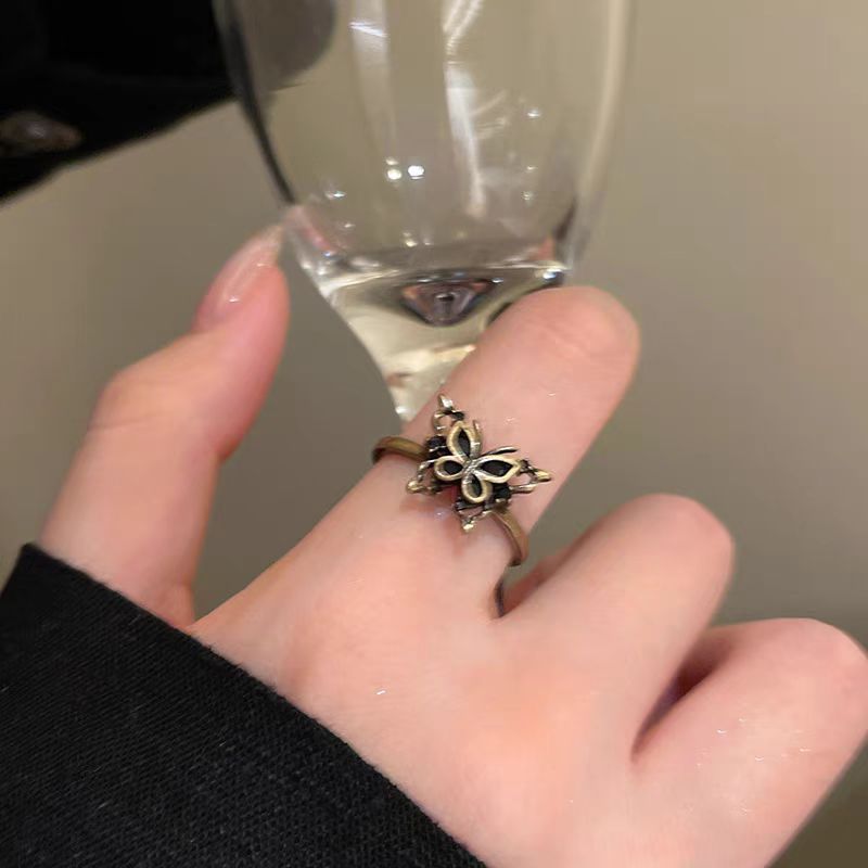 Wholesale Vintage Distressed Hollow Butterfly Ring