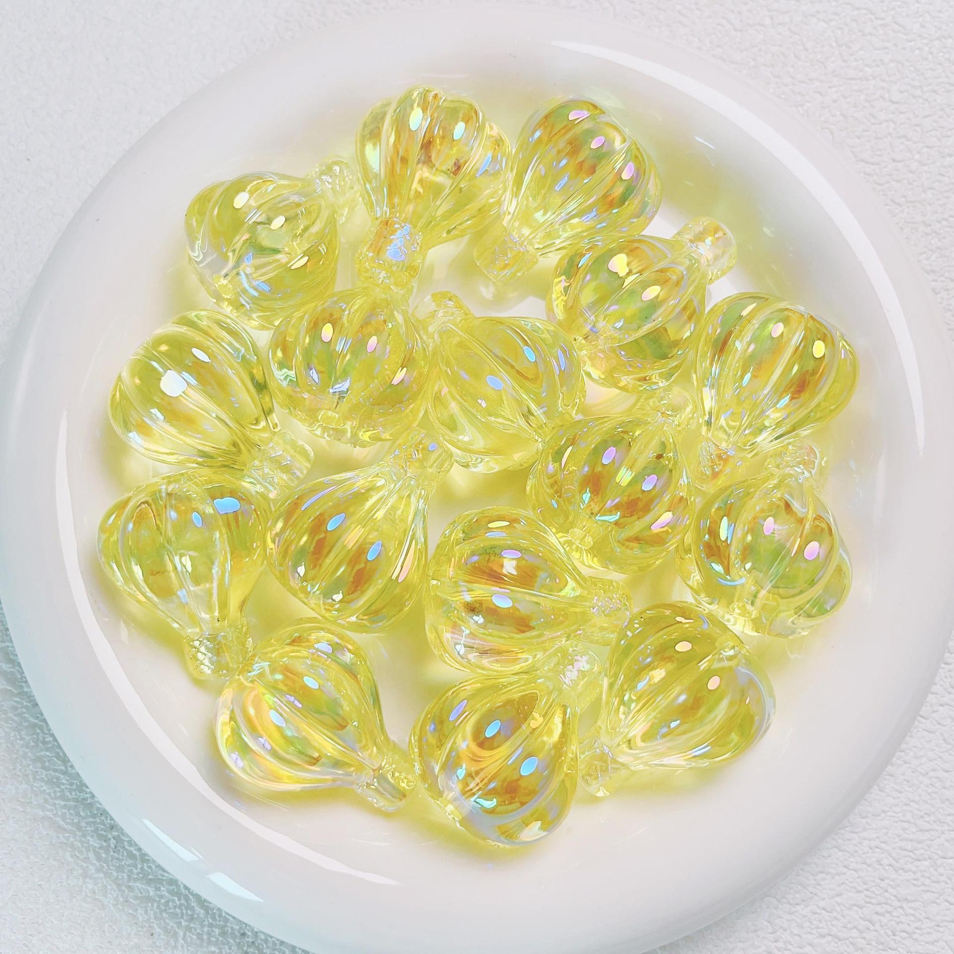 Wholesale of 5pcs UV Coated Transparent Hot Air Balloon Acrylic Beads ACC-BDS-JFei013