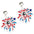 Wholesale American Independence Day fireworks acrylic earrings