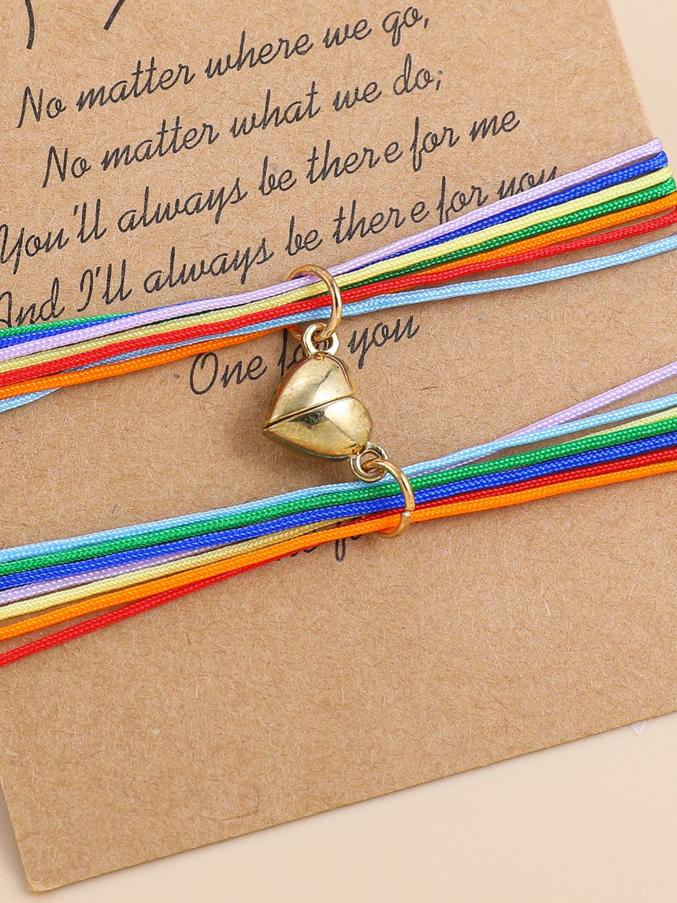 Wholesale  Magnet Electrocardiogram  Black and White Braided Love Magnet Bracelet suit