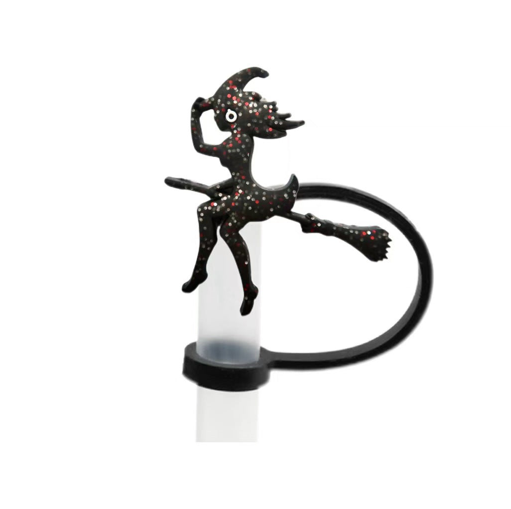 Wholesale 10pcs  themed spill prevention Straw Cover Straw Tube Cap