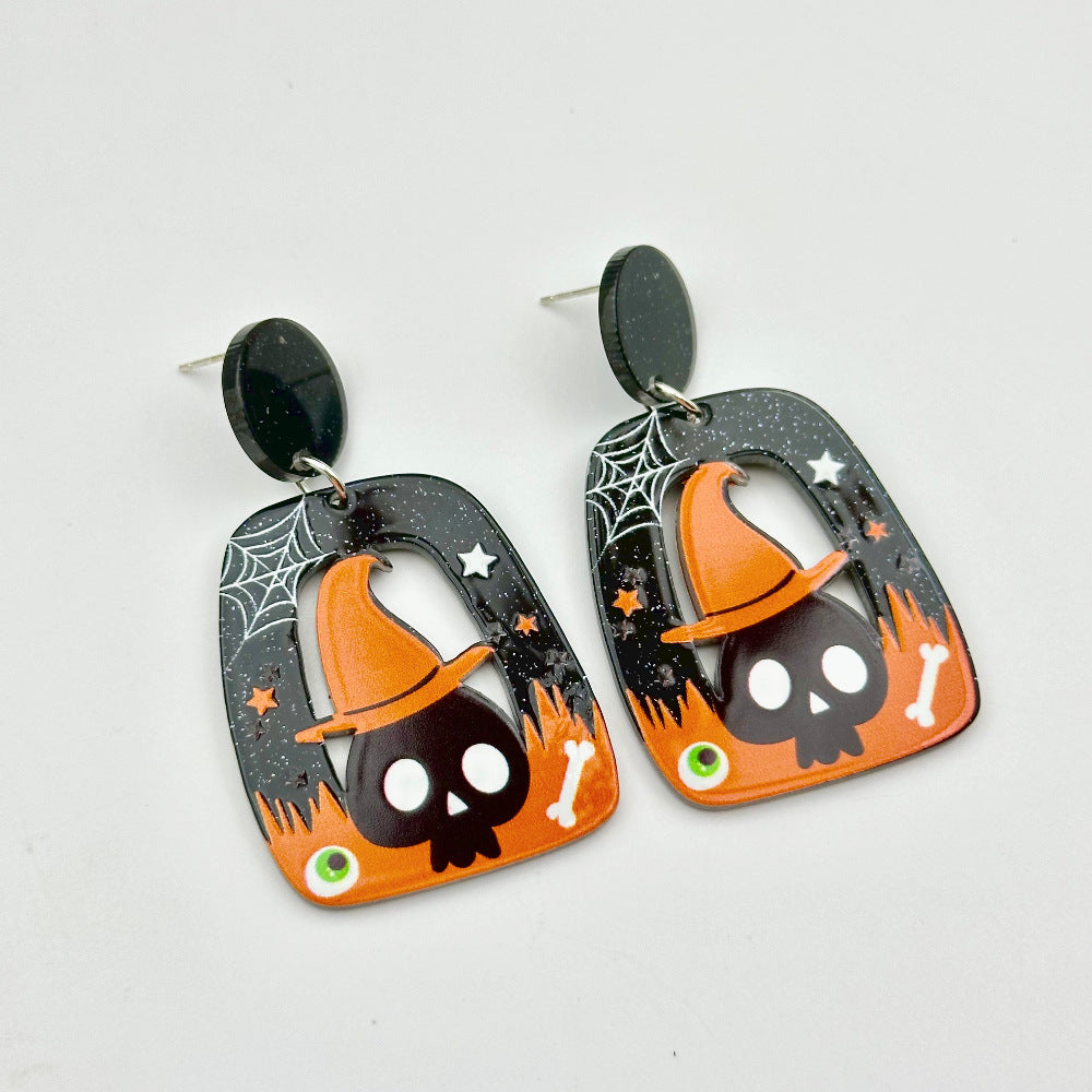 Wholesale Halloween Hollow Acrylic Earrings ACC-ES-Weiw005