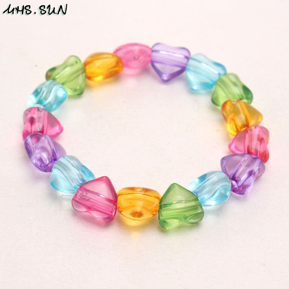 Wholesale Colorful Acrylic Pearl Children's Beaded Bracelet ACC-BT-NiJia003