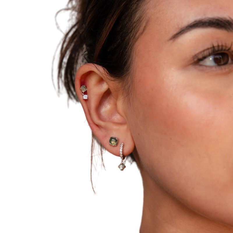 Wholesale Natural Seagrass Stone Earrings