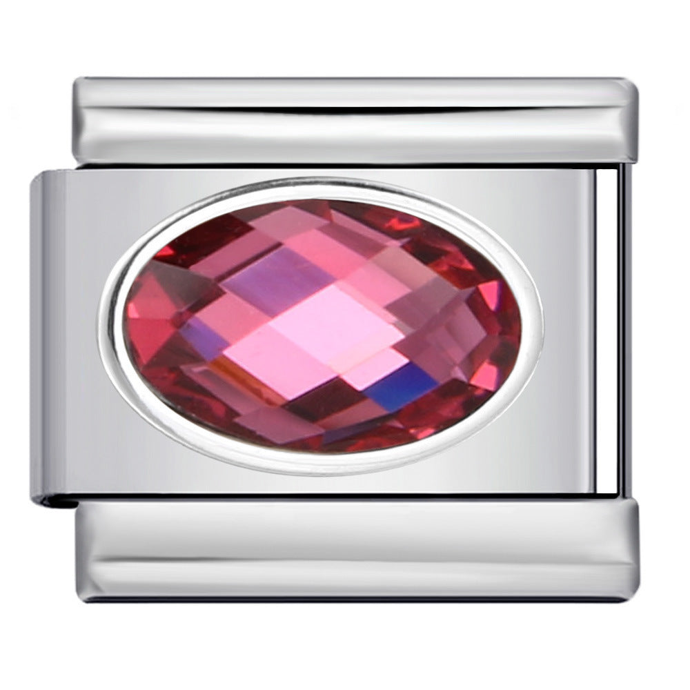 Wholesale  Italian Charm Bracelet 9mm DIYOval-shaped Creative Stainless Steel Composable Bracelet