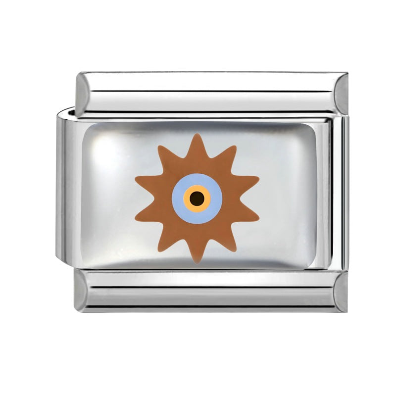 Wholesale 9mm Italian Charm Starter Bracelets DIY square Single Section Creative Stainless Steel Composable Bracelet