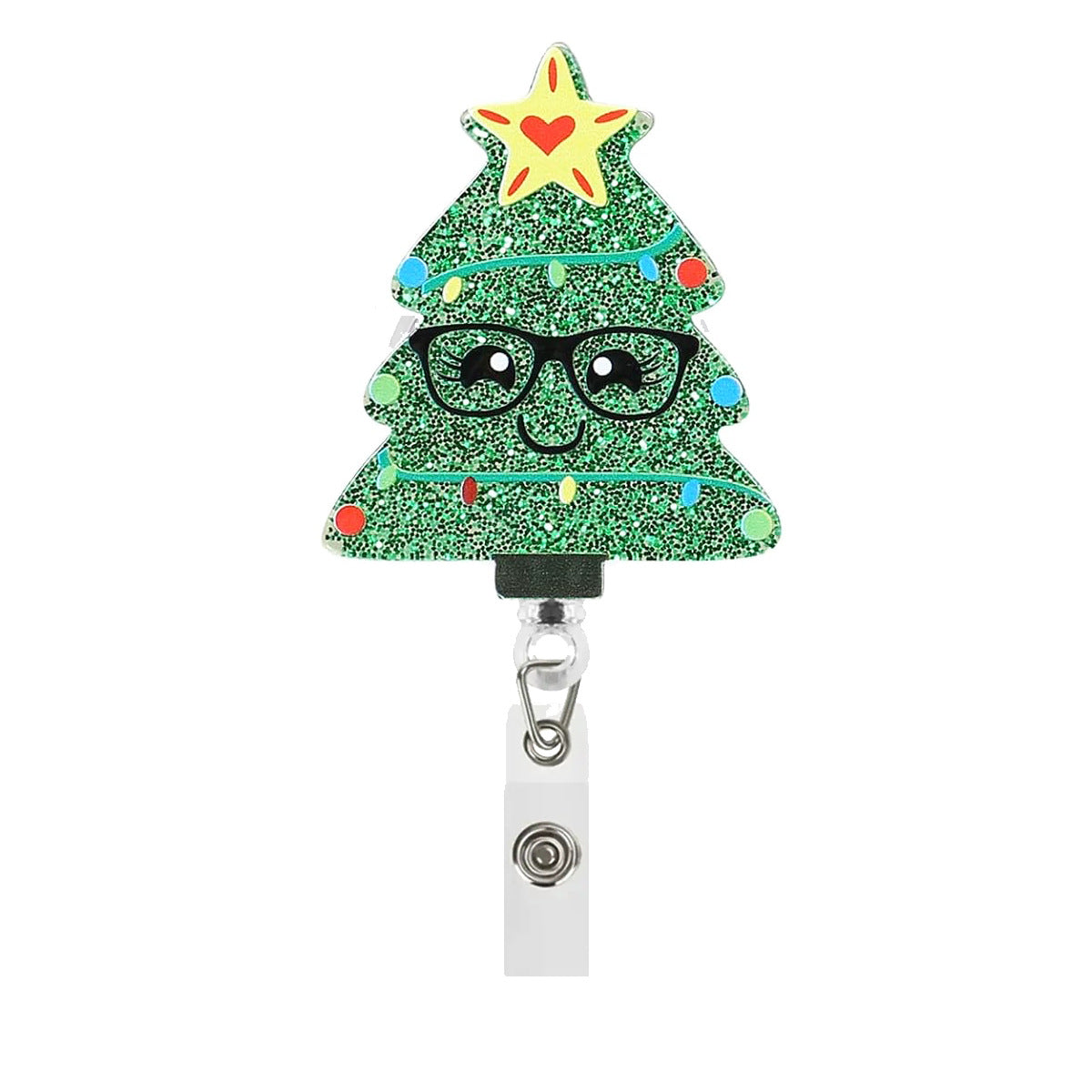 Wholesale Easy-open retractable acrylic Christmas   Badge Reels