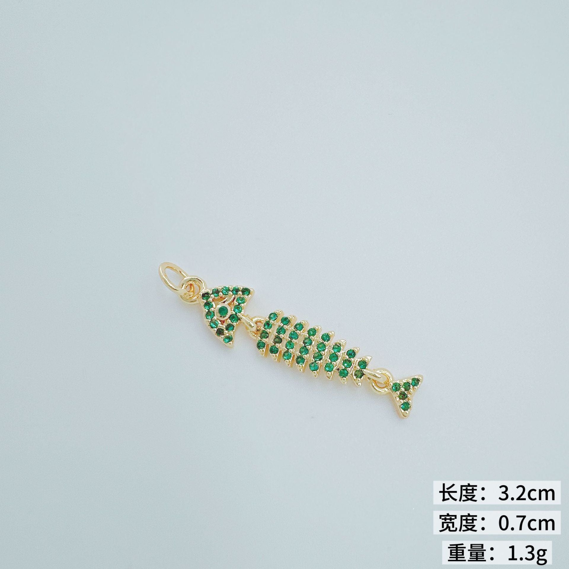Wholesale Gold Plated Movable Fishbone Necklace Pendant Creative Fashion Accessory Boutique Resale Gift