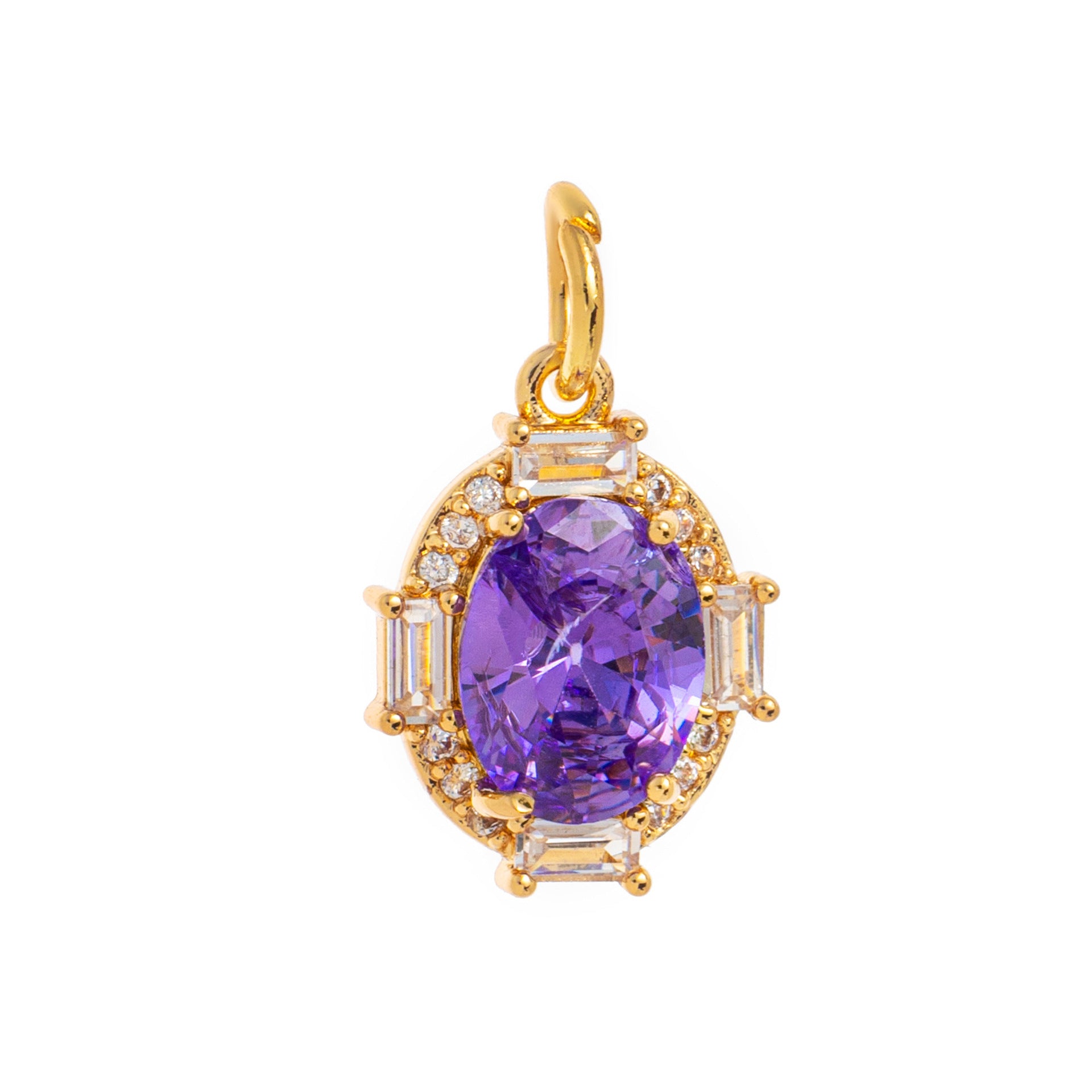 Wholesale 12 Birthstone Zircon Adjustable Pendant Necklace
