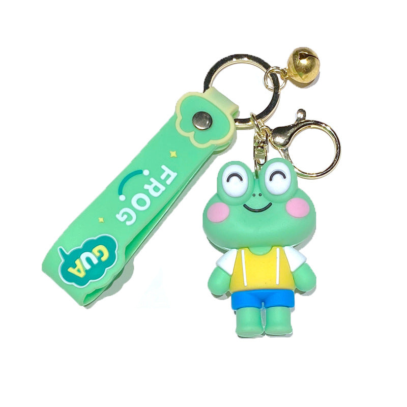 Wholesale Cartoon Frog PVC Soft Glue Keychain Creative Keychain ACC-KC-XinShu002