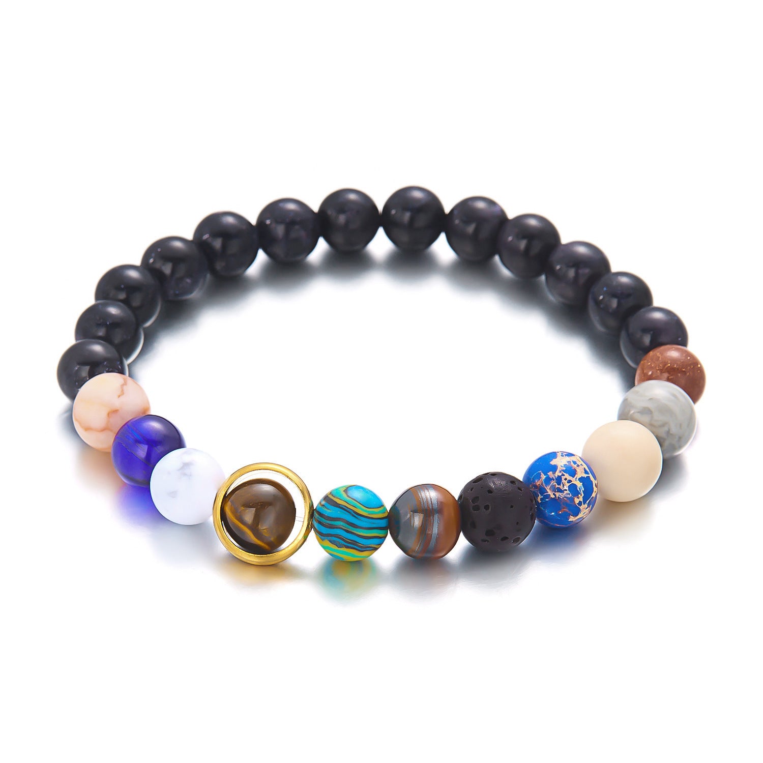 Wholesale Zodiac Planet Bracelet For Couples Handmade Natural Stone Universe Design Fashion Jewelry Accessory Travel Souvenir Gift