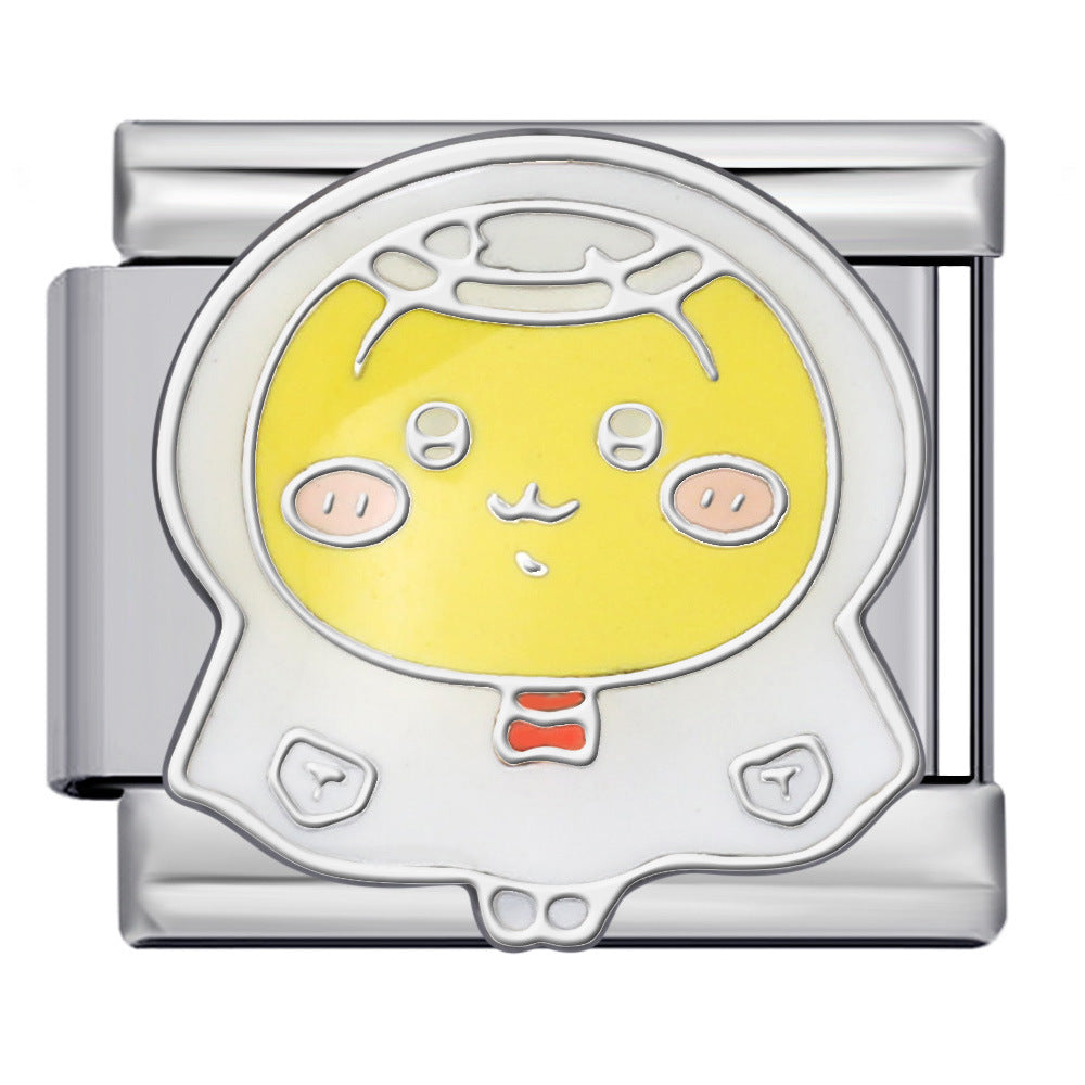 Wholesale Italian Charm Bracelet 9mm DIY Splicing Cute Cartoon Stainless Steel Composable Bracelet