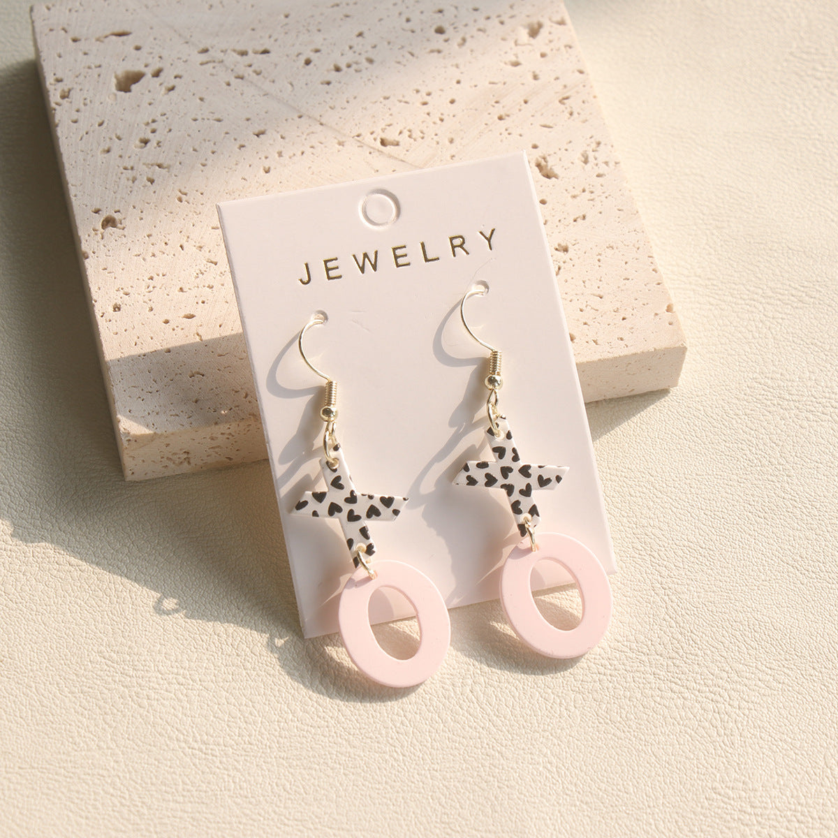 Wholesale Acrylic Valentine' s Day LOVE Letter Heart Earrings