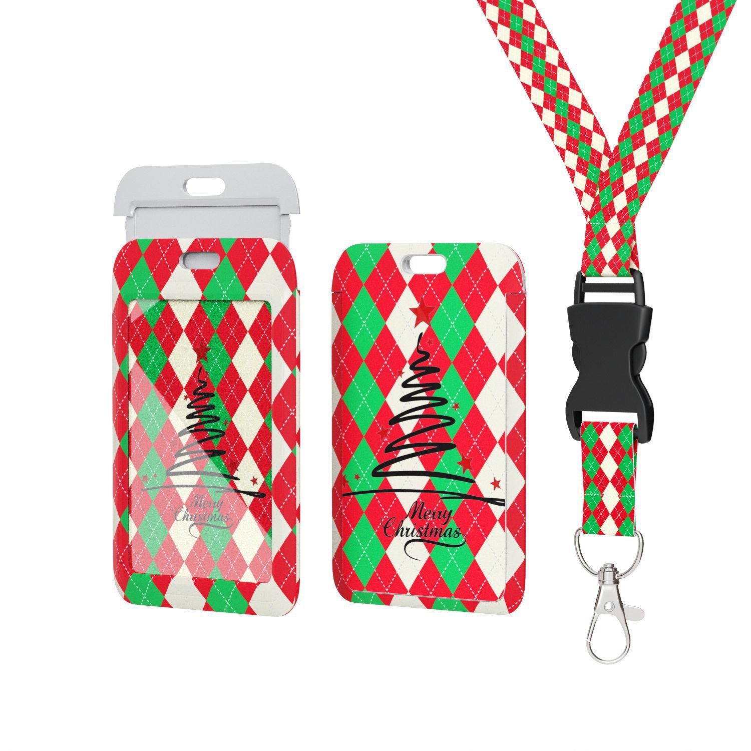 Wholesale 10pcs Christmas Lanyard Card Holder Keychain ACC-KC-LeBei001