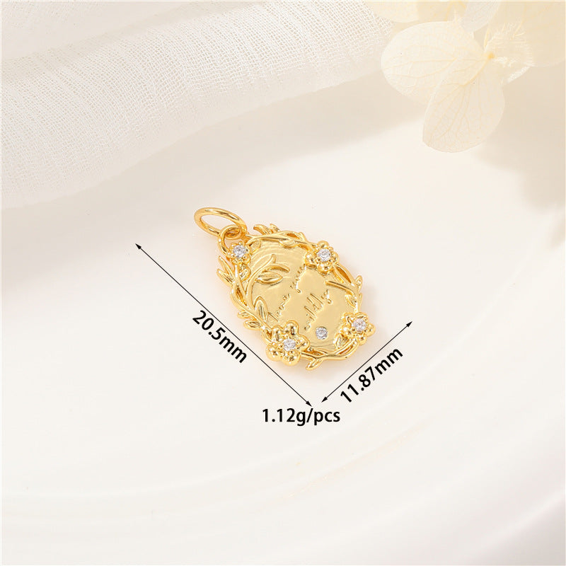 Wholesale Simple Gold Plated Pendant DIY Jewelry Making Fashion Accessory Gift